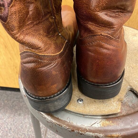 Justin Boots 12D Brown Leather Tall Boots